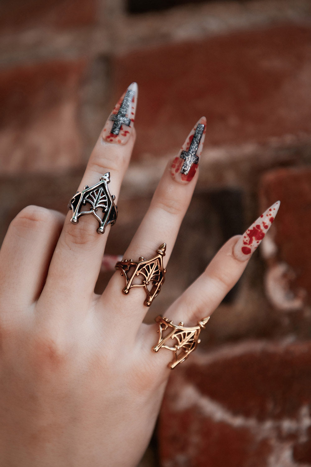 victorian goth rings