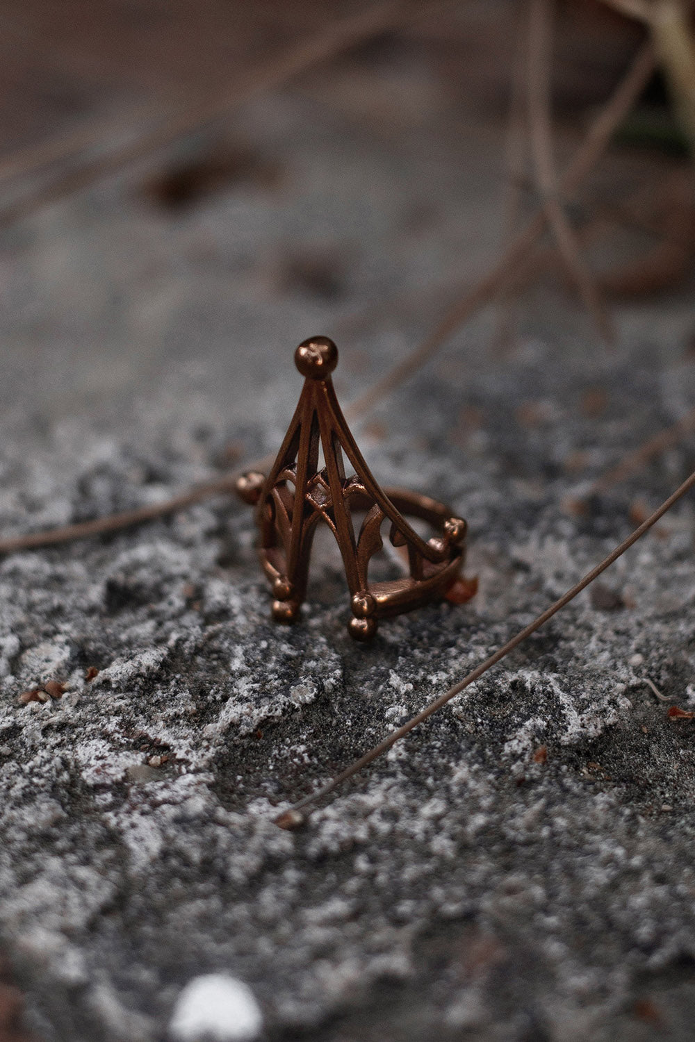 dark stainless steel gothic ring