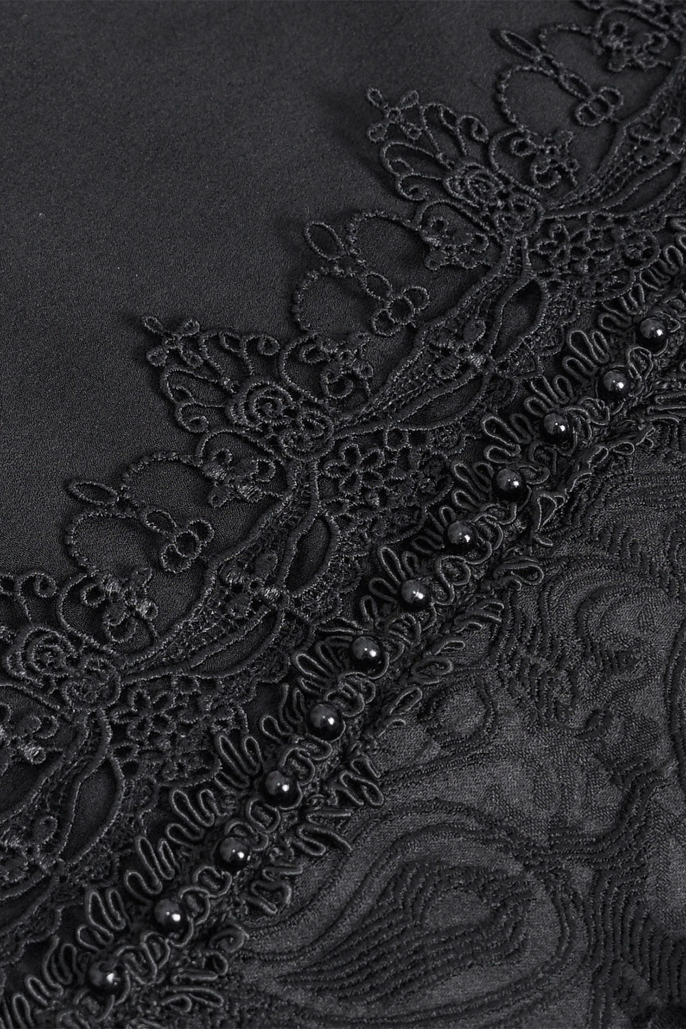 beaded and embroidered mens damask button-up shirt 