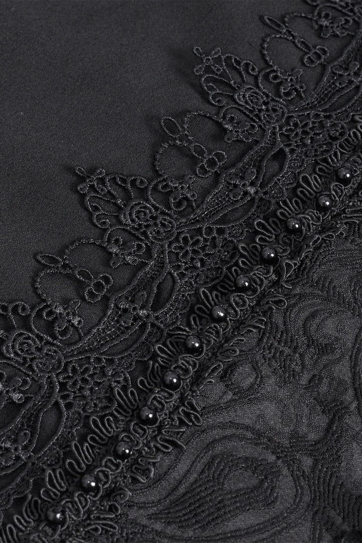 beaded and embroidered mens damask button-up shirt 