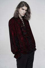 mens red and black gothic shirt