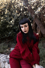 button up vampire blouse