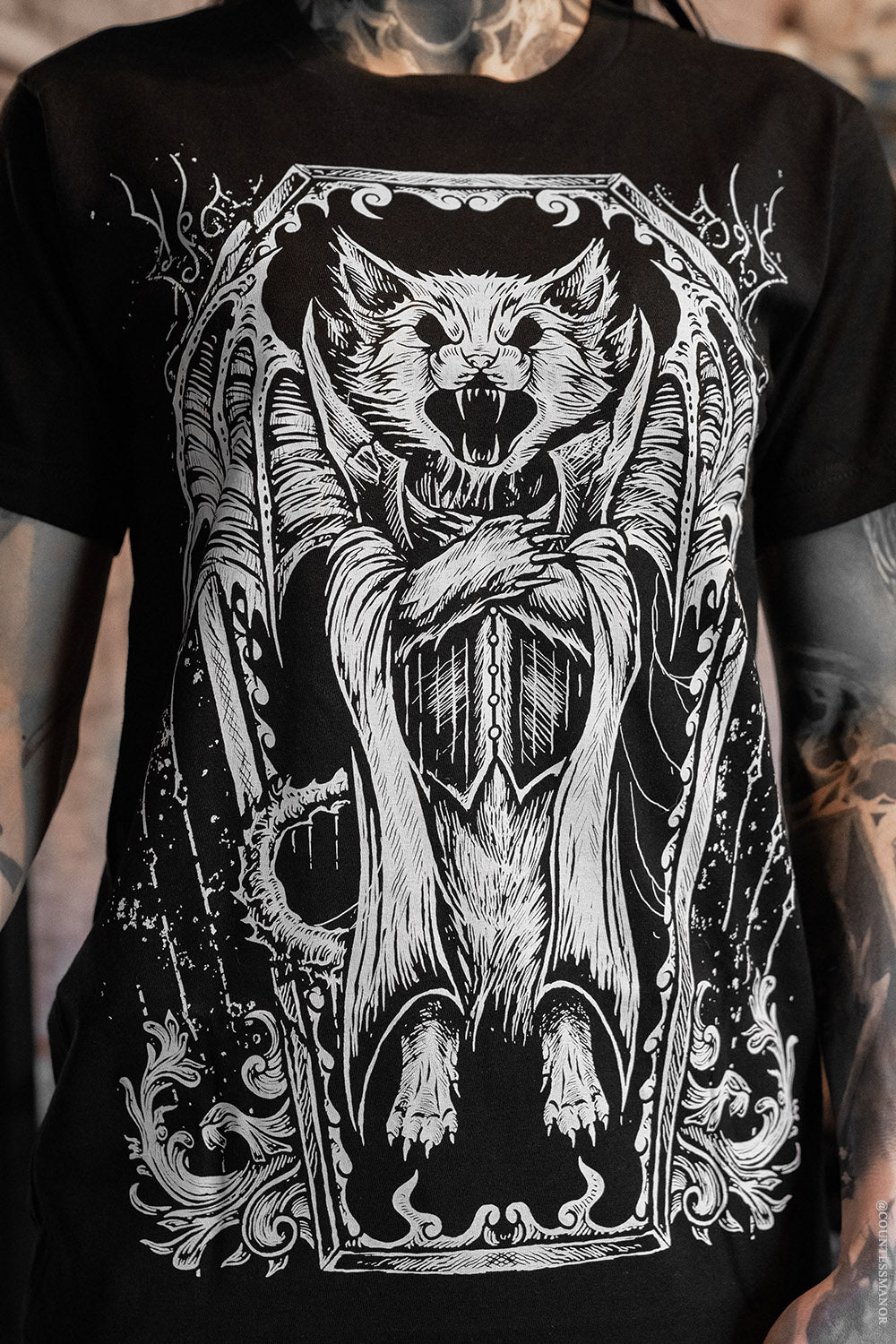 womens coffin cat t-shirt
