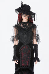womens dark vampire high-rise mermaid tail gothic skirt