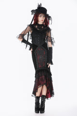 high-rise mermaid tail gothic skirt