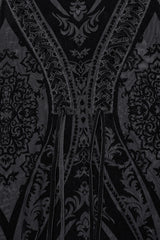 black flocked baroque skirt