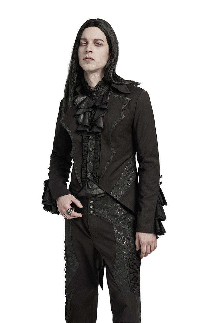 mens ruffled vampire jacket