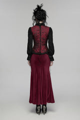 lace-up gothic ruffled corset