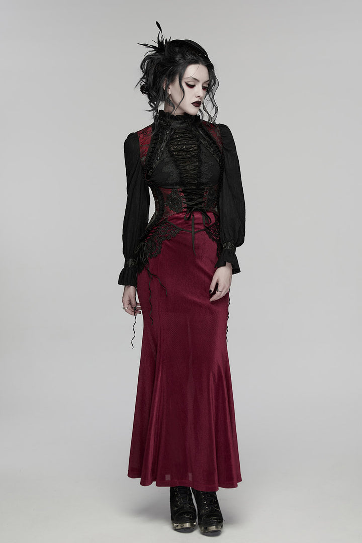 steampunk ruffled corset