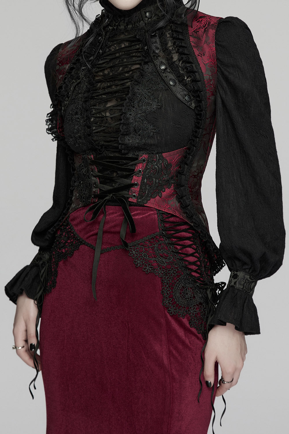 ruffled corset