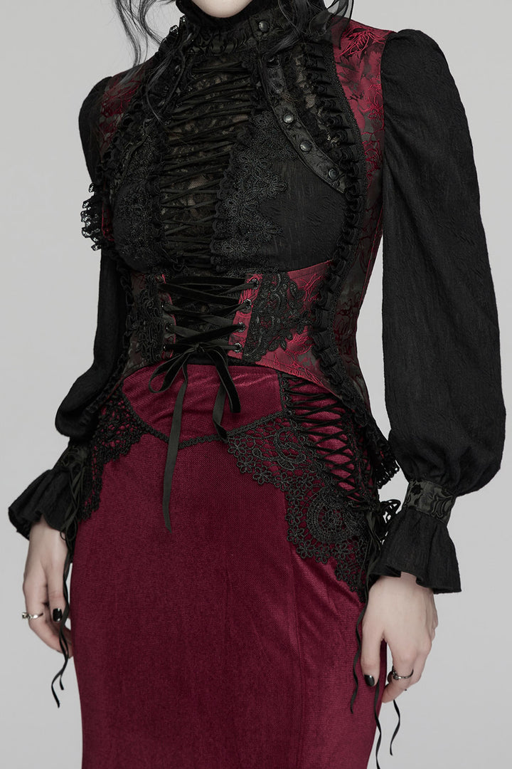 ruffled corset