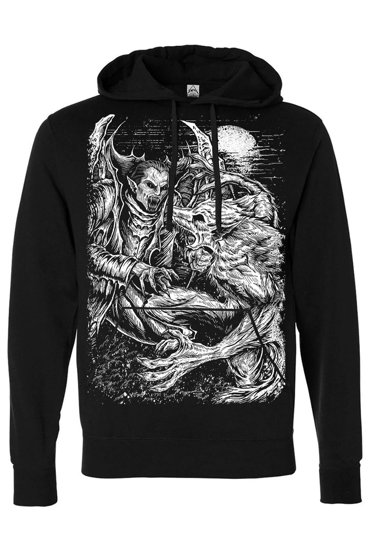 gothic black pullover monster hoodie