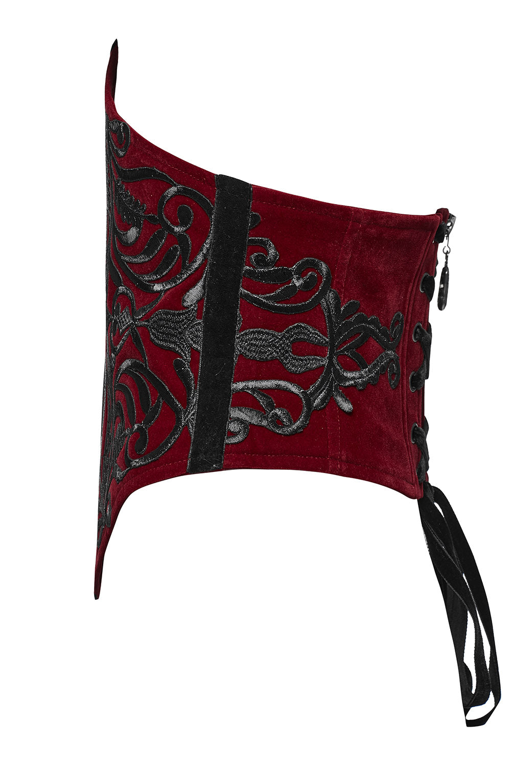 velvet lace-up gothic belt