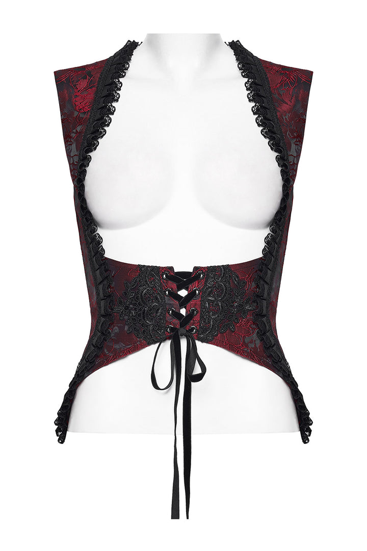 vampire goth ruffled corset