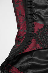 pirate goth lace ruffled corset vest