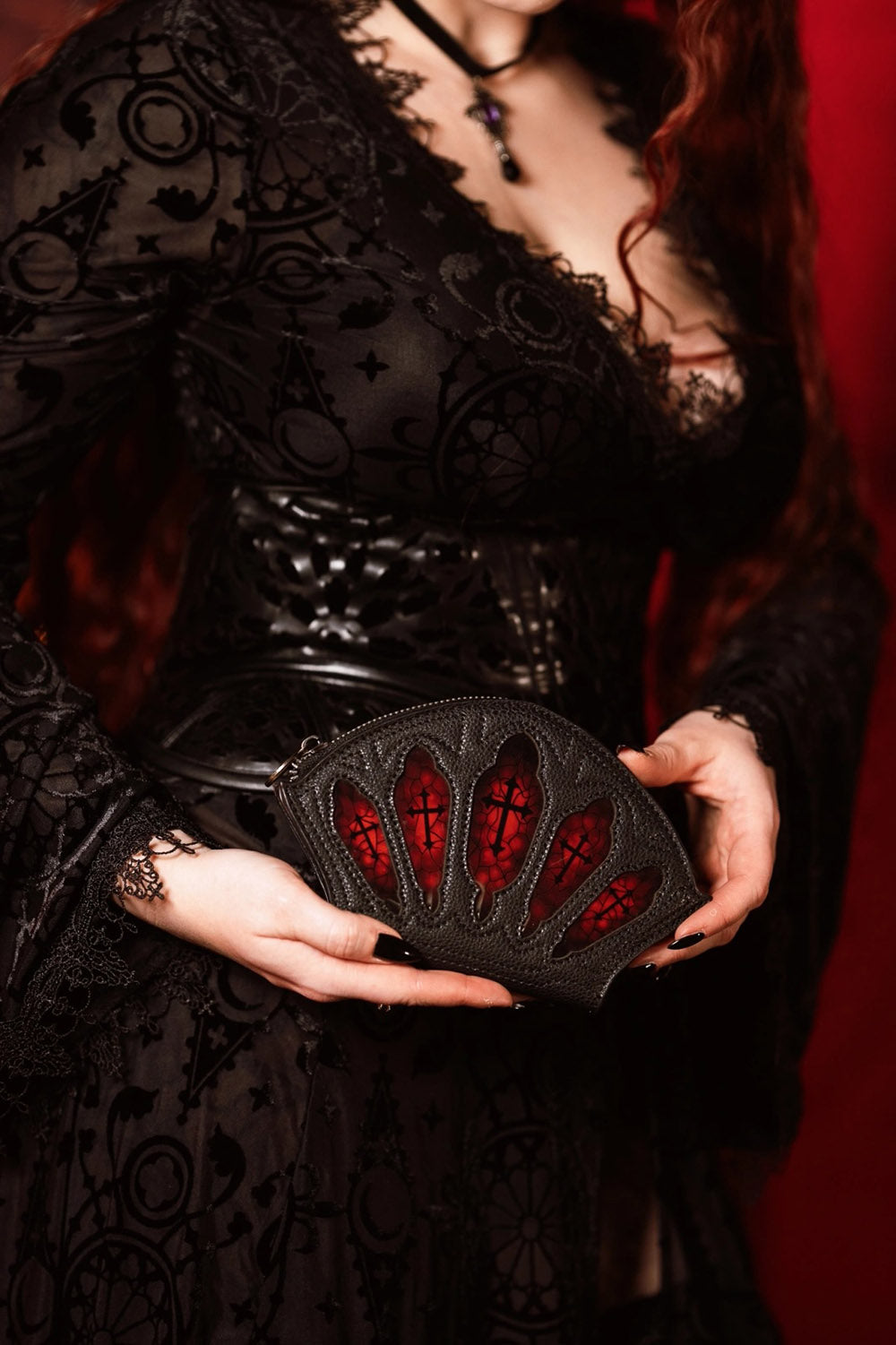 small vampire gothic cathedral wallet