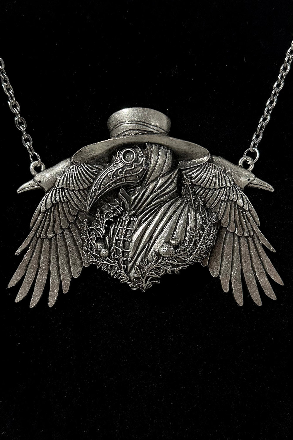 gothic raven necklace