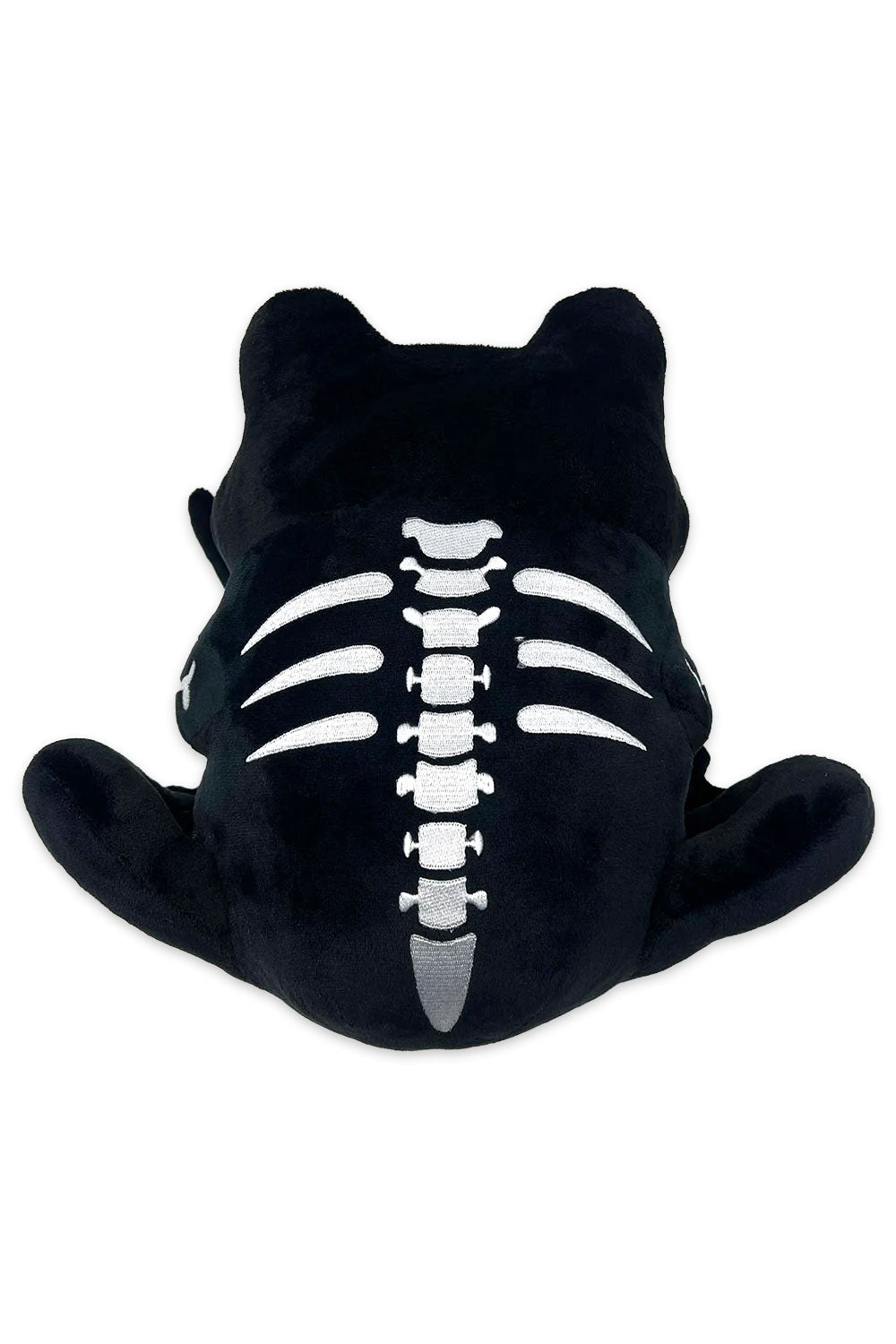 skeleton frog with embroidered bones plushie 