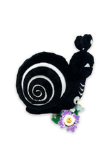 cute creepy embroidered snail keychain