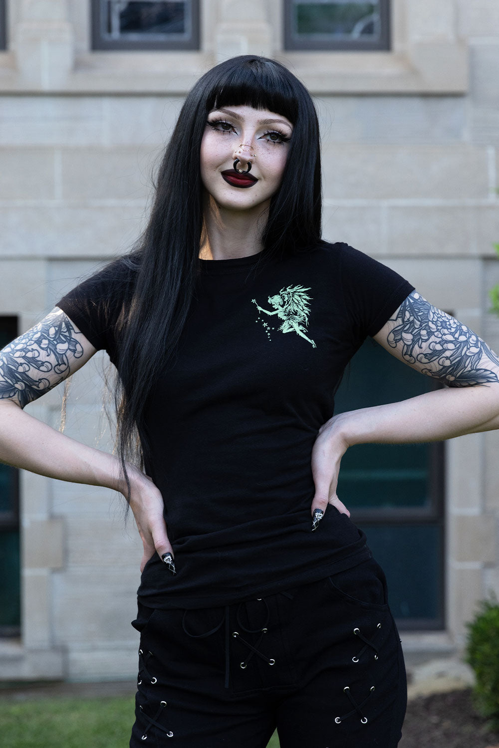 VampireFreaks goth fairy short sleeve shirt