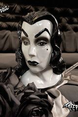 vampira-shaped ceramic vase by kreepsville