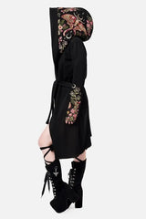 oversized hood embroidered whimsigoth coat