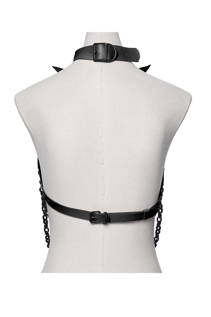 halterneck gothic chain harness