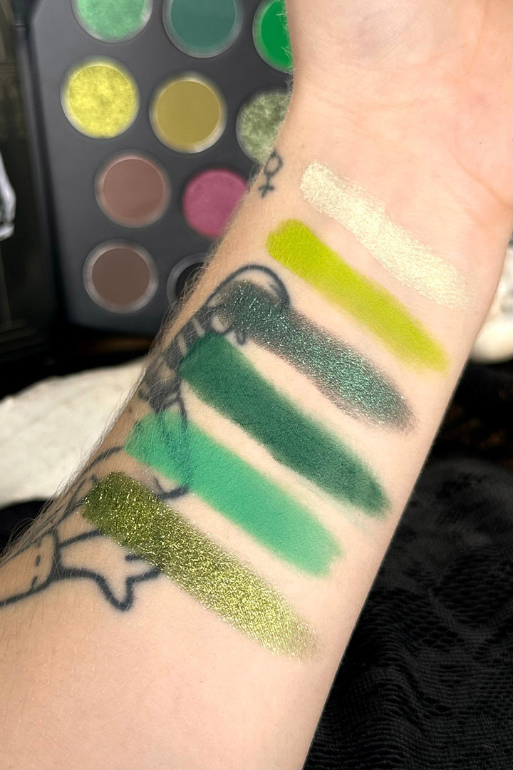 goth eyeshadow palette shade swatches by mother of hades