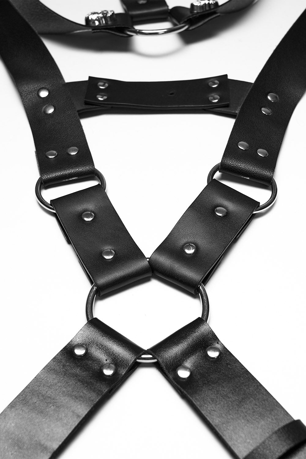 leather mens o-ring shoulder armor harness for renaissance festival 