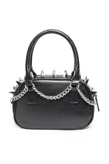 vegan leather gothic bowler bag