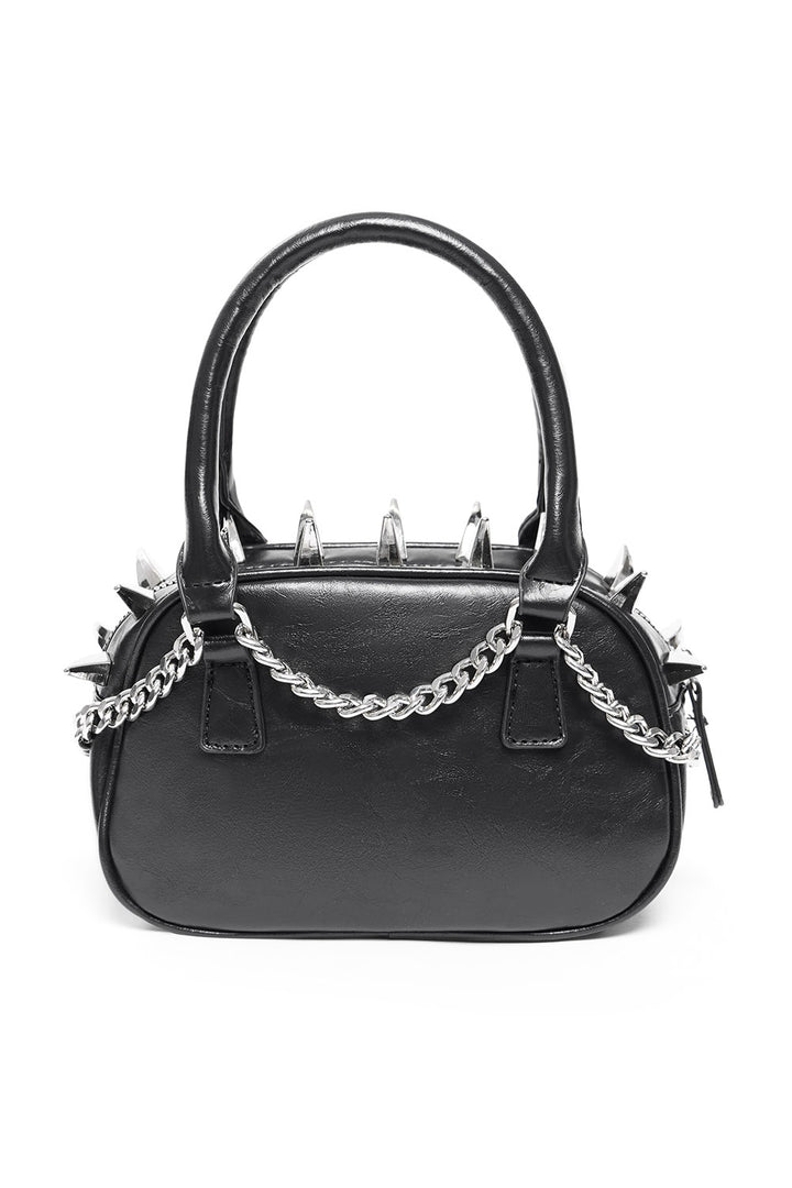 vegan leather gothic bowler bag