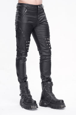 Studded Vegan Leather Pants