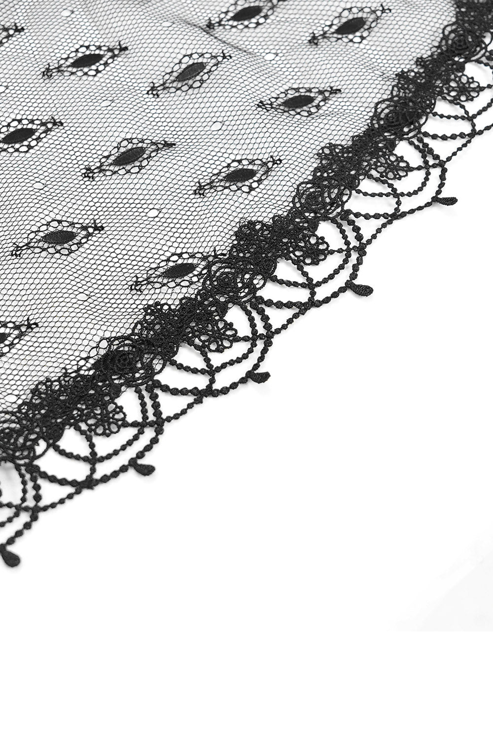 black netted wedding veil for gothic wedding 