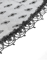 black netted wedding veil for gothic wedding 