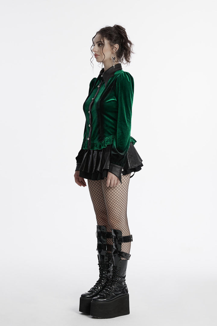 womens lace-up corset shirt by punk rave