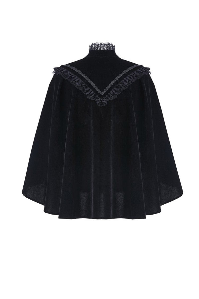 Snow Fright Embroidered Goth Cape