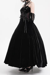 black velvet vampire goth gown
