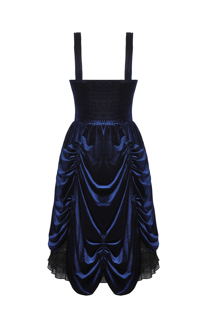blue and black gothic dress by dark in love