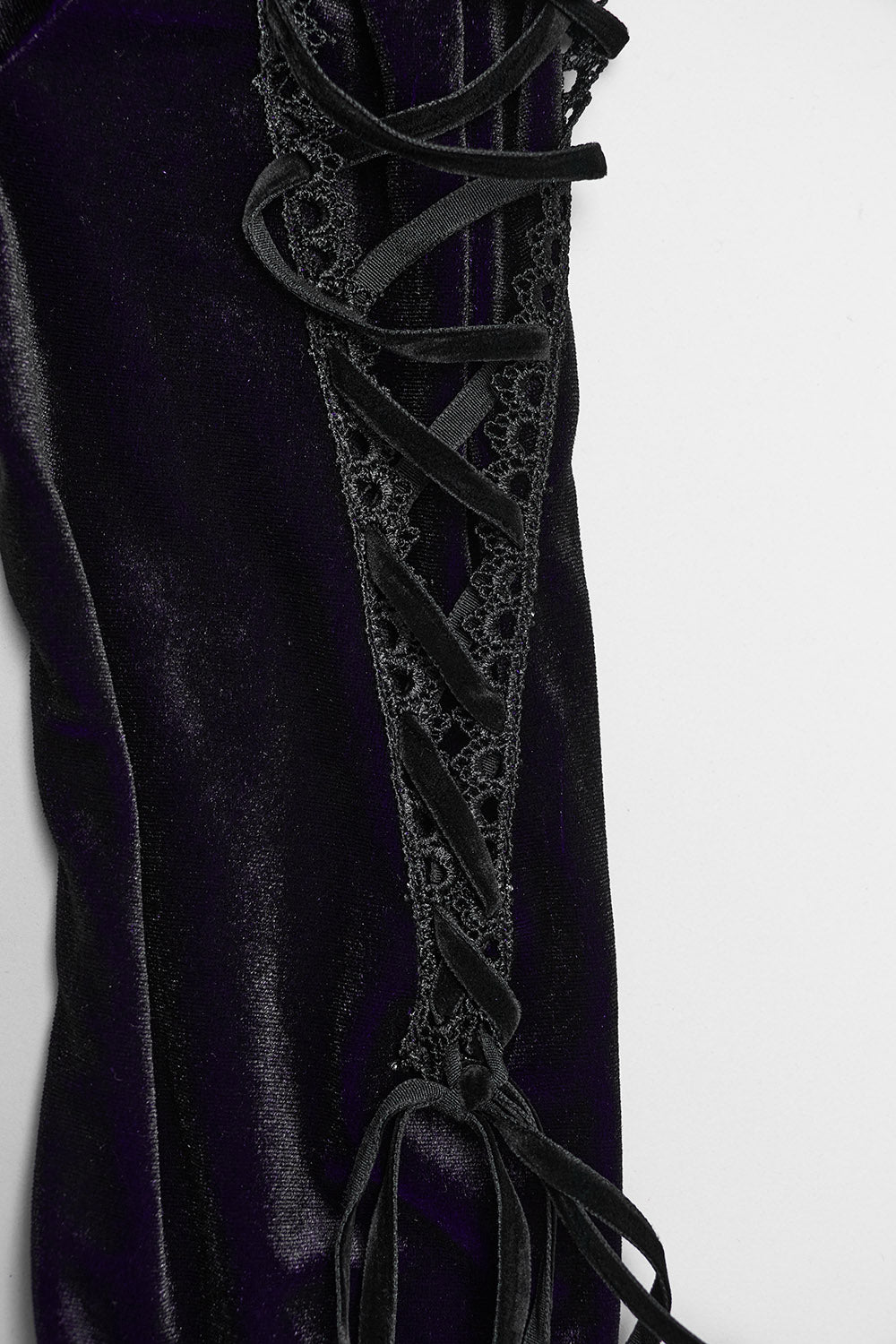 lace-up sleeve gothic dress