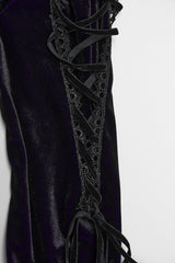 lace-up sleeve gothic dress