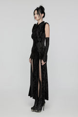 goth faux fur winter dress