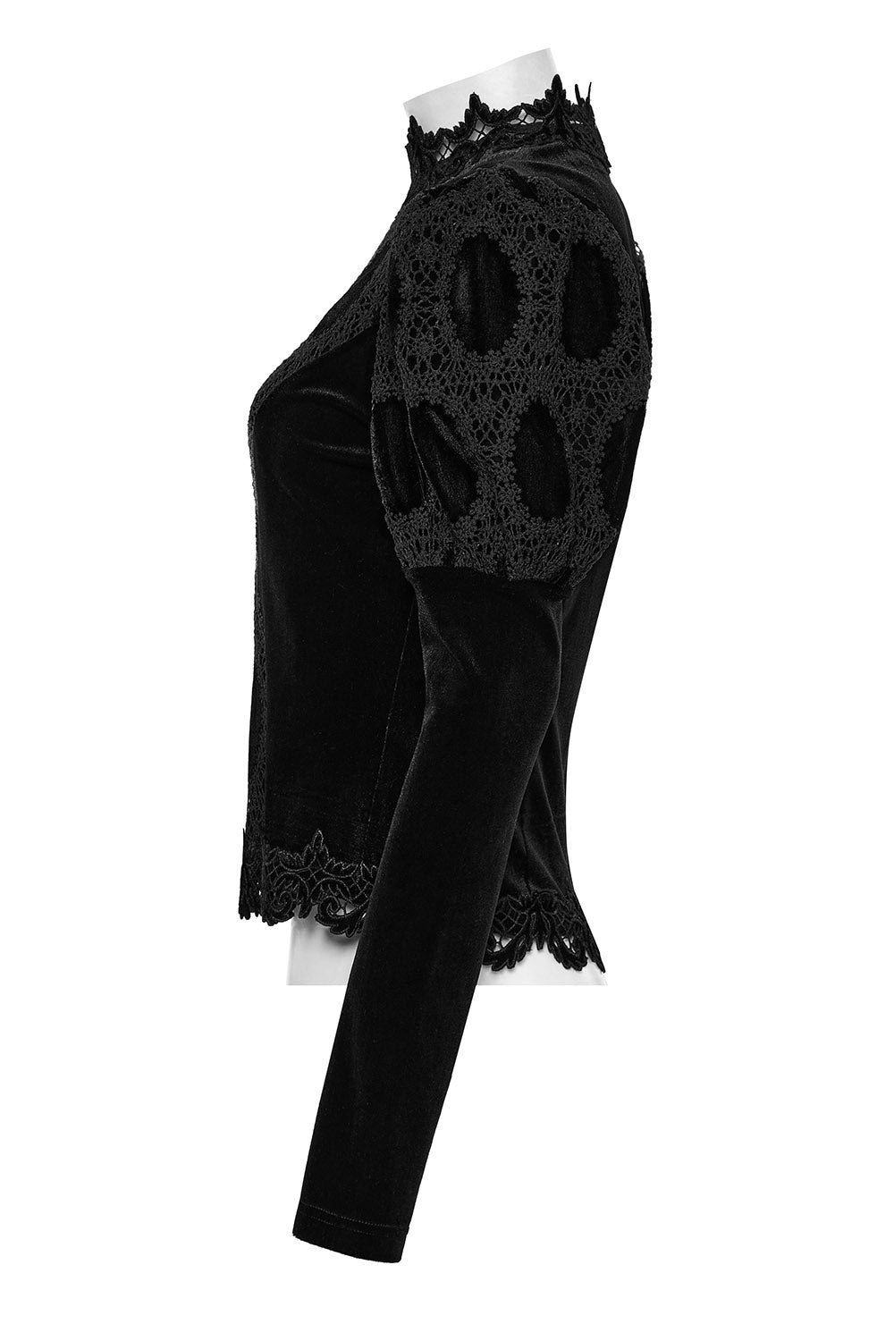 puff sleeve gothic top with key charm