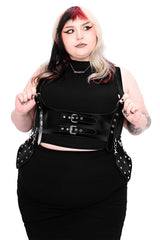 black double buckled high-waisted harness by foxblood