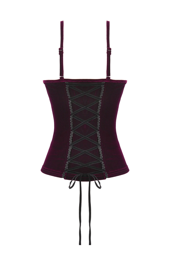 lace and lace-up corset top