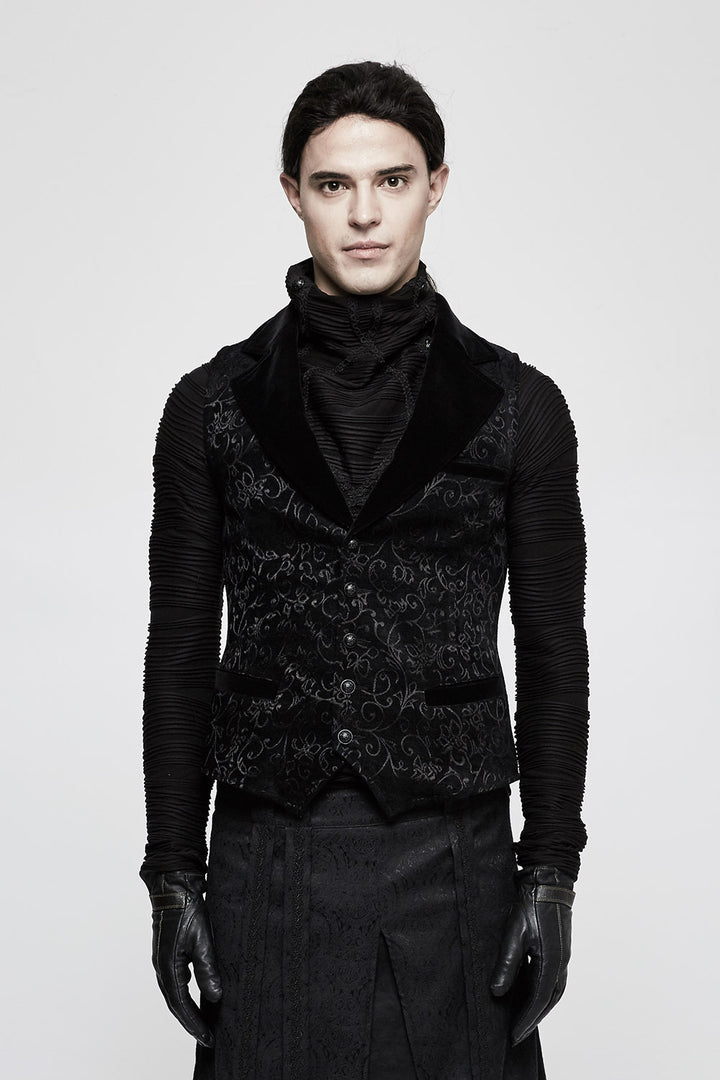 mens Jacquard gothic vest 