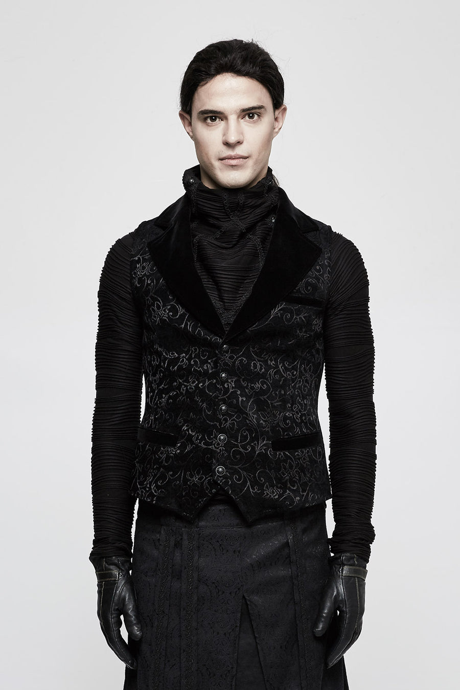 mens Jacquard gothic vest 