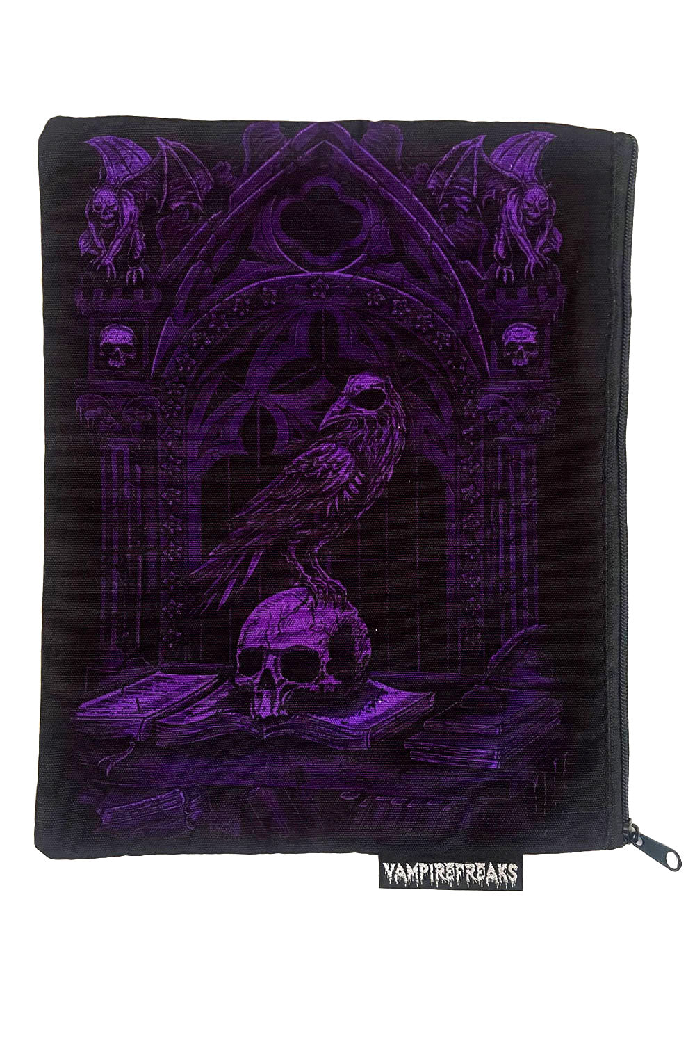 gothic raven makeup bag