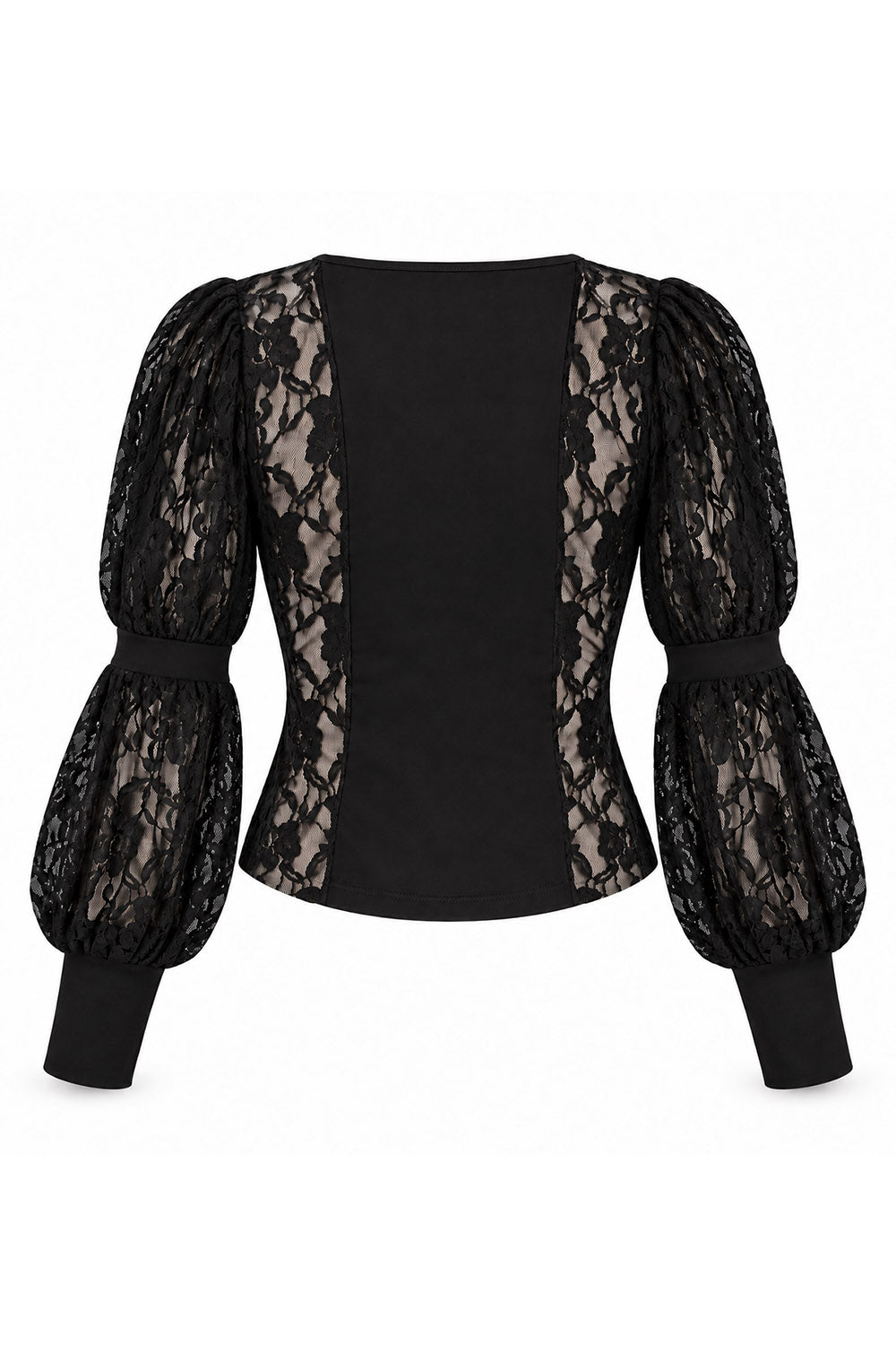 billowed sleeve long sleeve lace vampire goth top