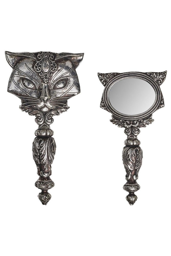cat hand mirror by alchemy