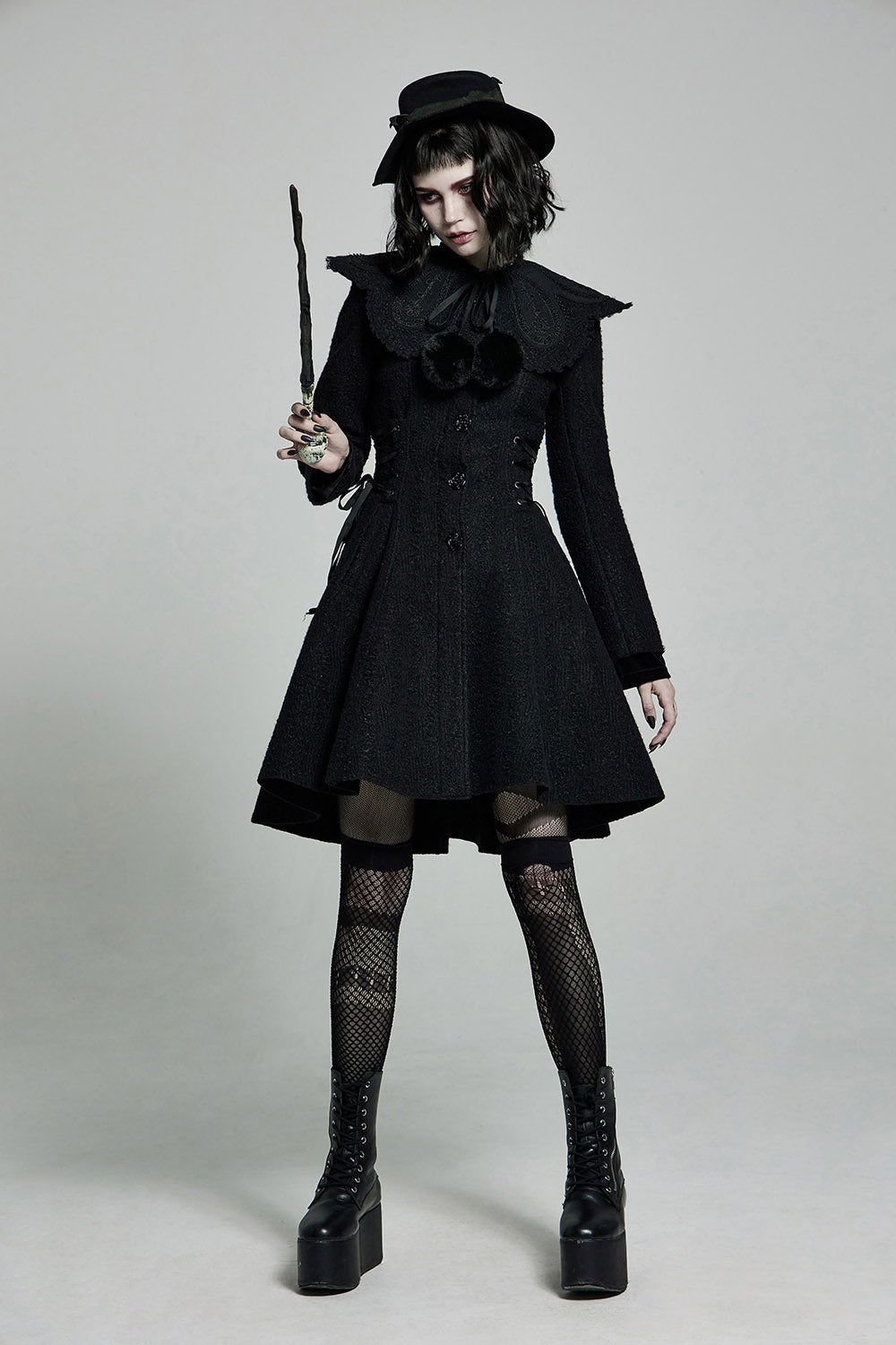 womens gothic wool coat